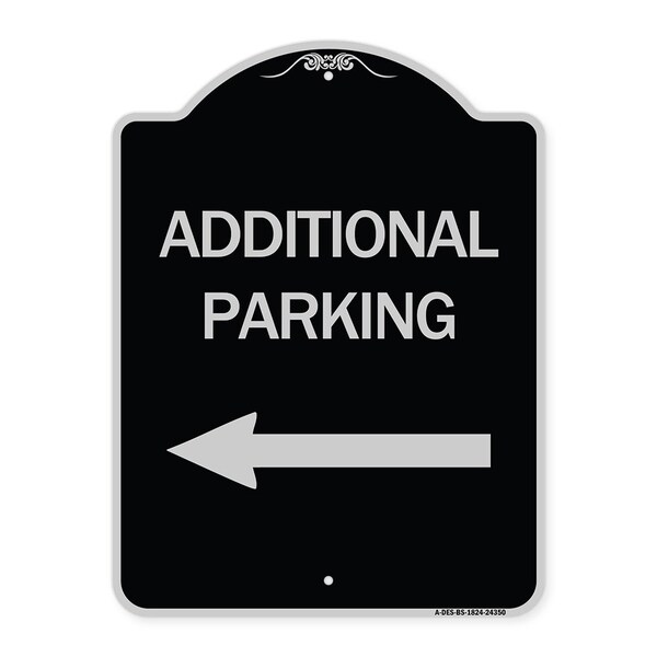 Additional Parking Left Arrow Heavy-Gauge Aluminum Architectural Sign, 24" x 18", BS-1824-24350